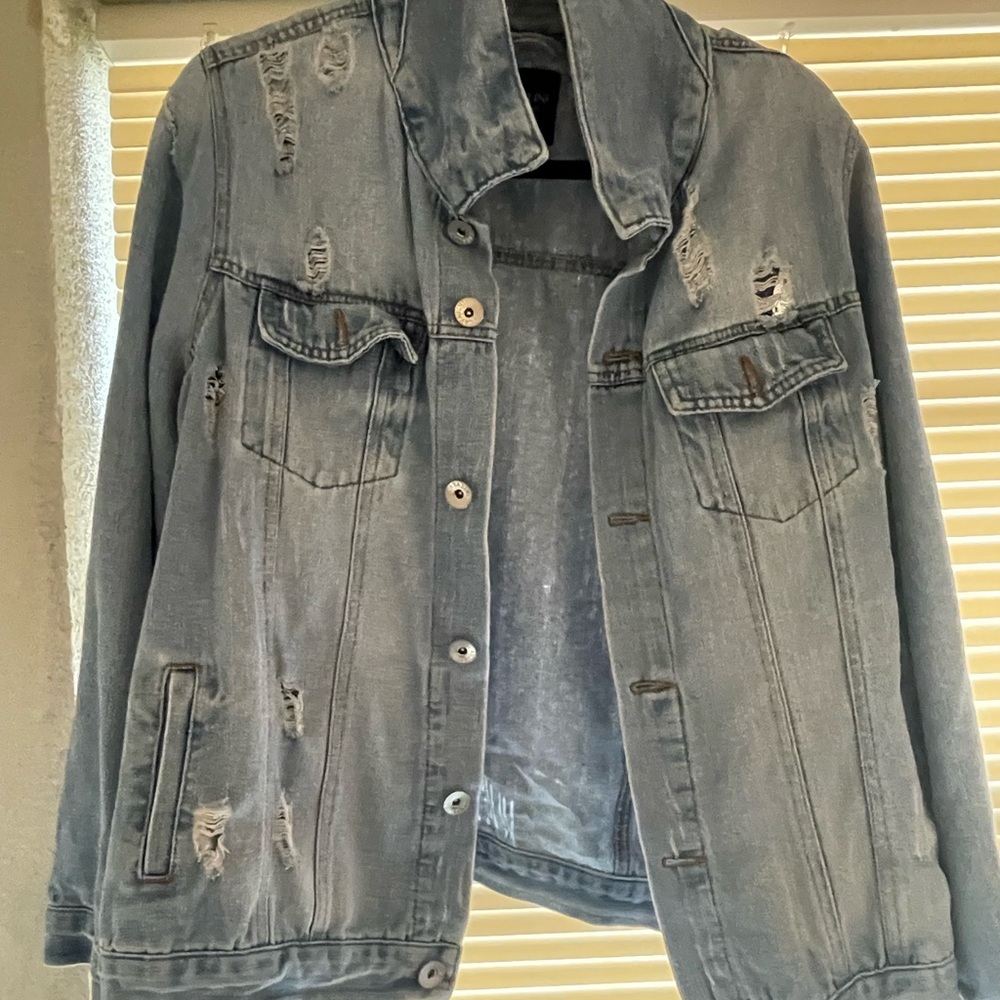 Cavalini Light Blue Distressed Jacket